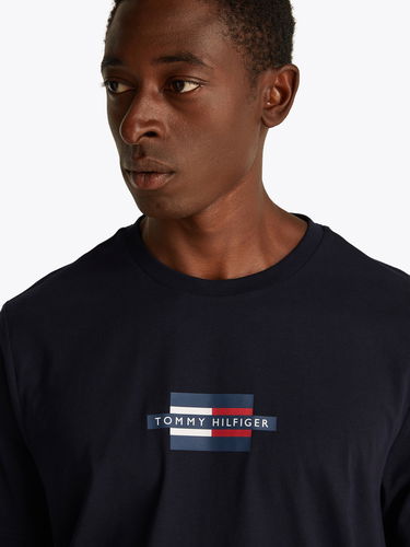 Tričko Tommy Hilfiger Tommy Hilfiger Flag Box T-Shirt Navy | MW0MW38636DW5, 3
