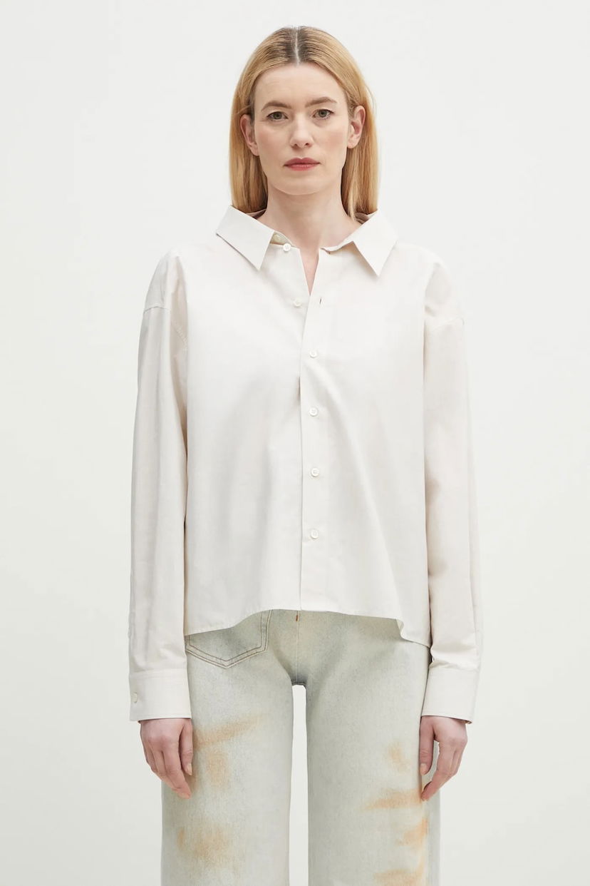 Košeľa Maison Margiela Cotton Relaxed Fit Classic Collar Shirt Biela | S52DT0043