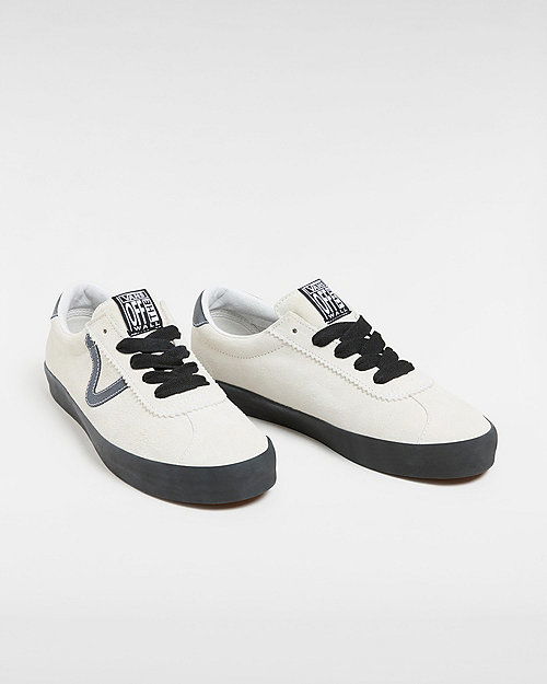 Sport Low Suede Shoes (suede White/black) Unisex White, Size 2.5