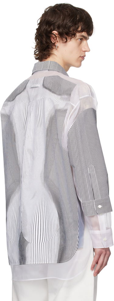 Košeľa Jean Paul Gaultier Jean Paul Gaultier Pinstripe Body Morphing Shirt Biela | 25/33-F-CH080I-C566-0001, 2