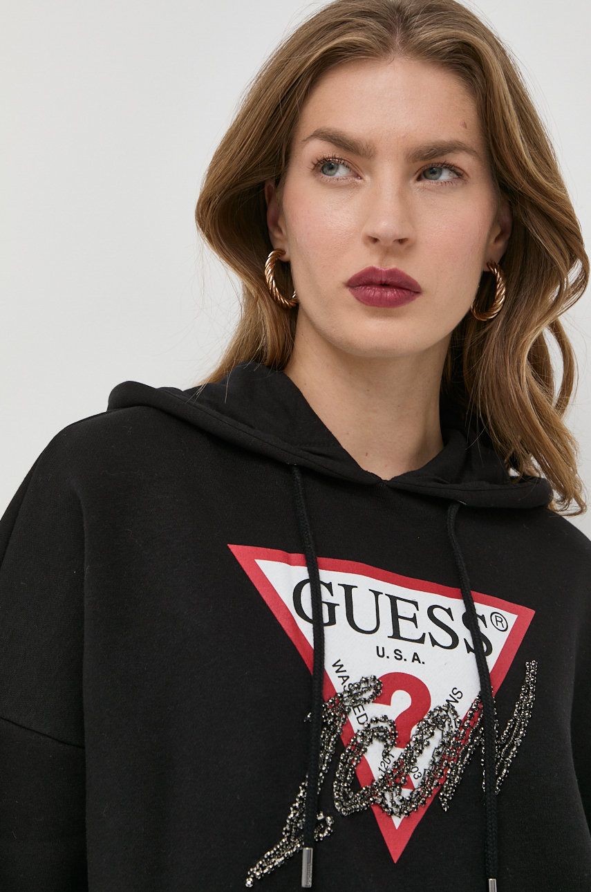 Mikina GUESS Hoodie ICON Čierna | W2BQ17.KB683, 1