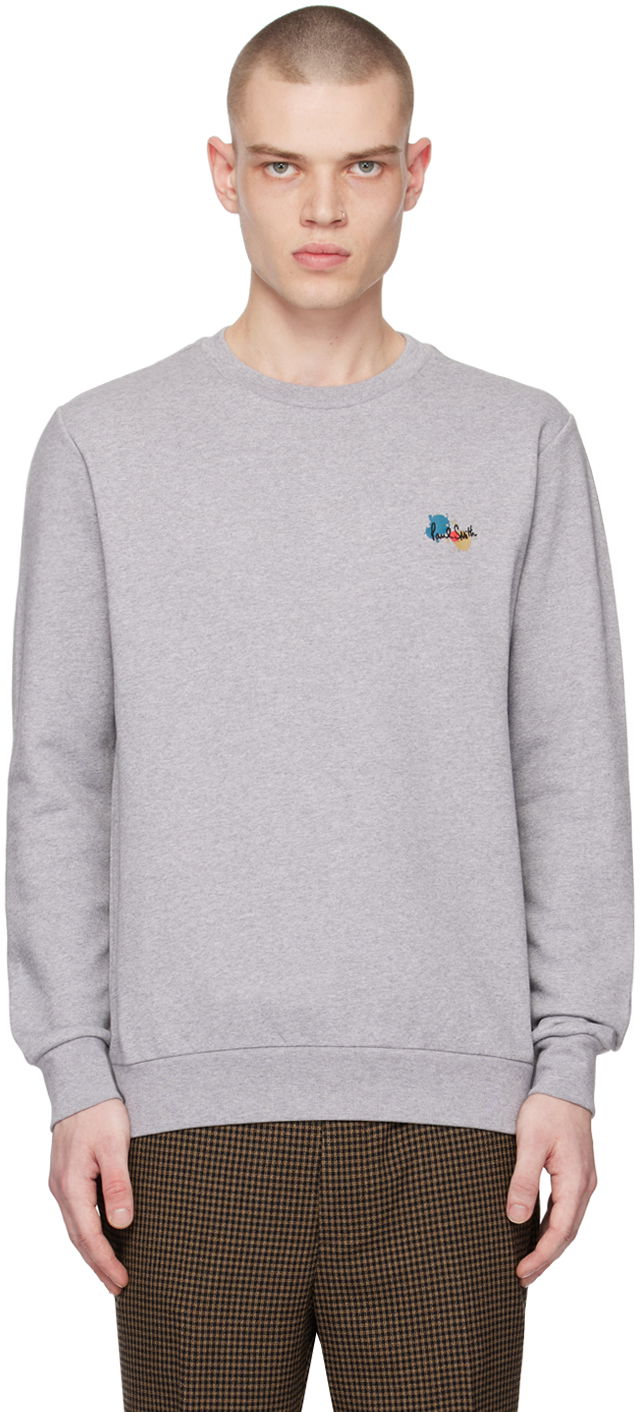 Sveter Paul Smith Paul Smith Paint Splatter Sweatshirt Šedá | M1R-302S-HP3094-72, 0