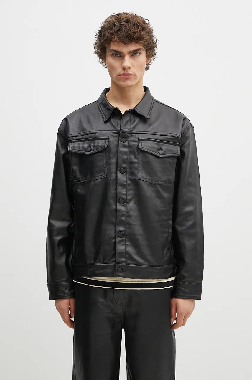 Bunda Pleasures Trucker Jacket Čierna | P24F040, 0