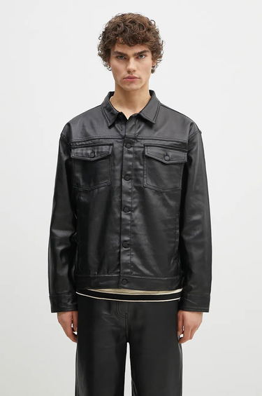 Bunda Pleasures Trucker Jacket Čierna | P24F040, 0