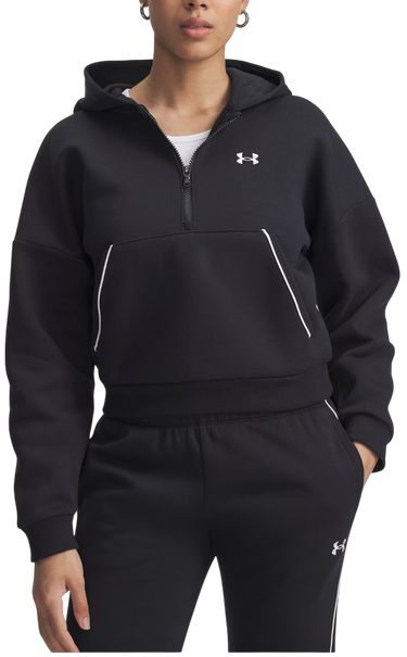 Mikina Under Armour Rival Fleece Piped ½ Zip Hoodie Čierna | 6003707-005, 0
