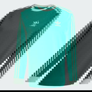 Dres adidas Performance Classics 3-Stripes Long Sleeve Tee Zelené | JD0540, 3