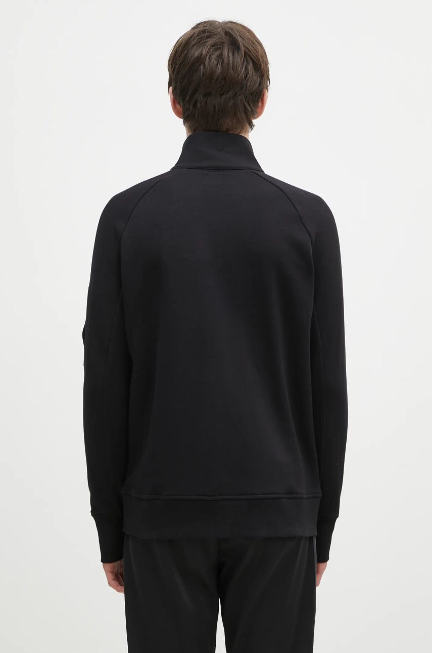 Diagonal Raised Fleece Half-Zipped Sweatshirt