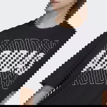 Tričko adidas Performance Essentials Repeat adidas Logo Oversize Tee Čierna | HE9347, 5