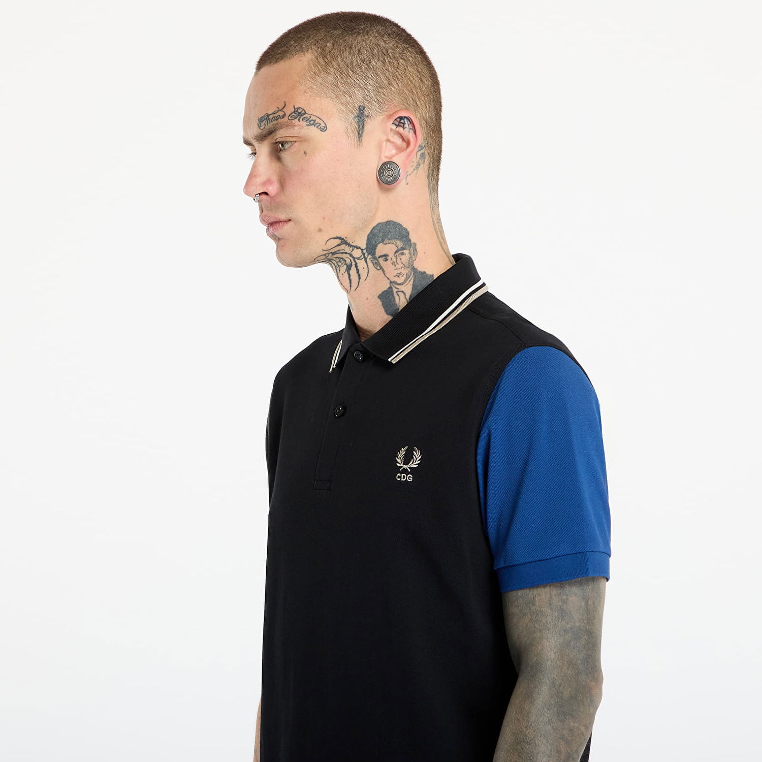 Polo tričko Comme des Garçons Comme des Garçons SHIRT x Fred Perry Polo Knit Rôznofarebný | FP-T501-W25 Black, 1