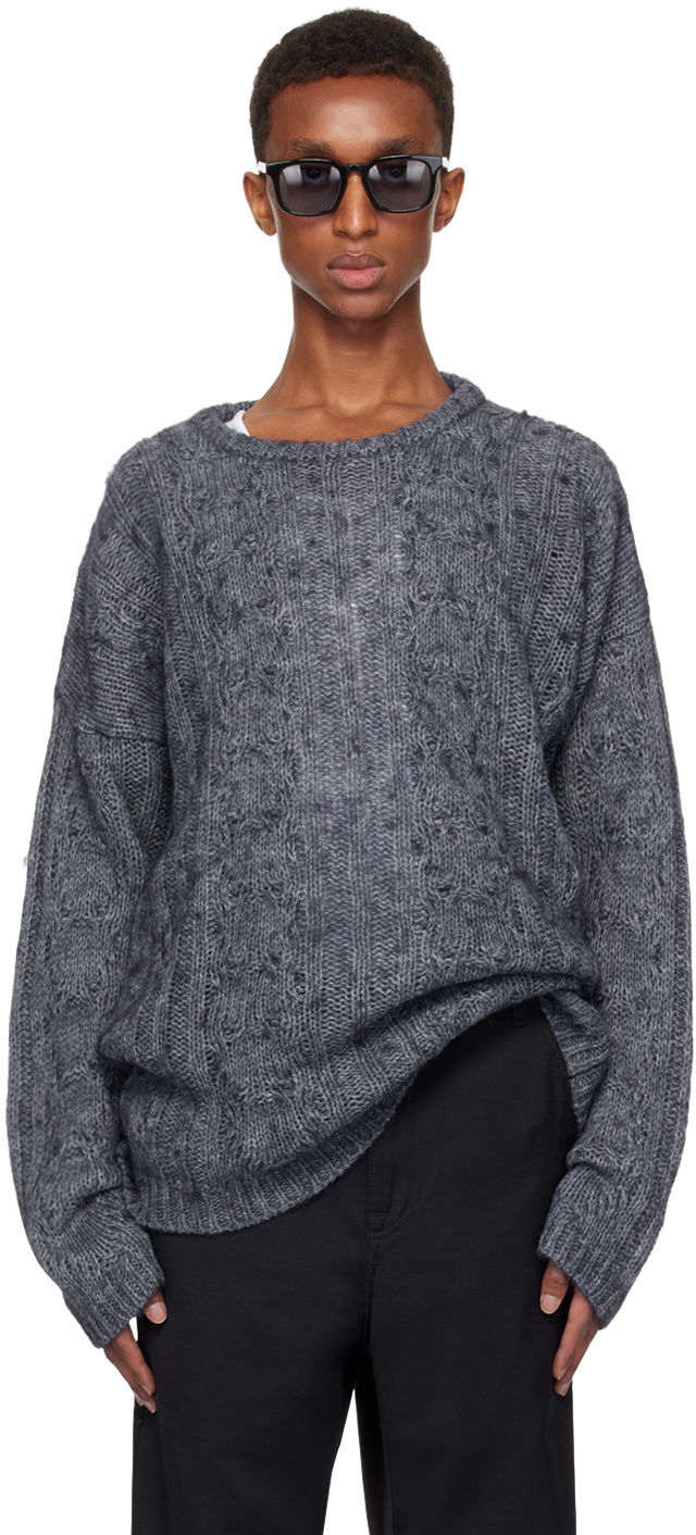 Sveter OUR LEGACY Popover Crewneck Sweater Modrá | M4243PS, 0