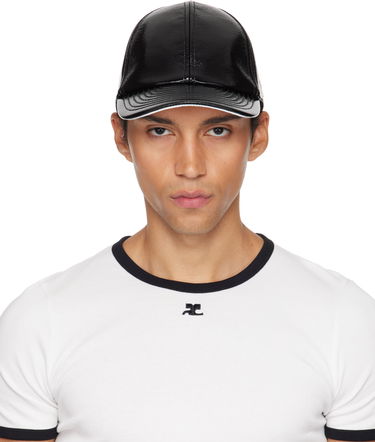 Šiltovka Courrèges Courrèges Reedition Vinyl Baseball Cap Čierna | PERACT002VY0014, 0