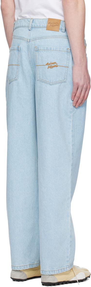 Džínsy MAISON KITSUNÉ Maison Kitsuné Relaxed Jeans Modrá | OM01105WD4009, 2