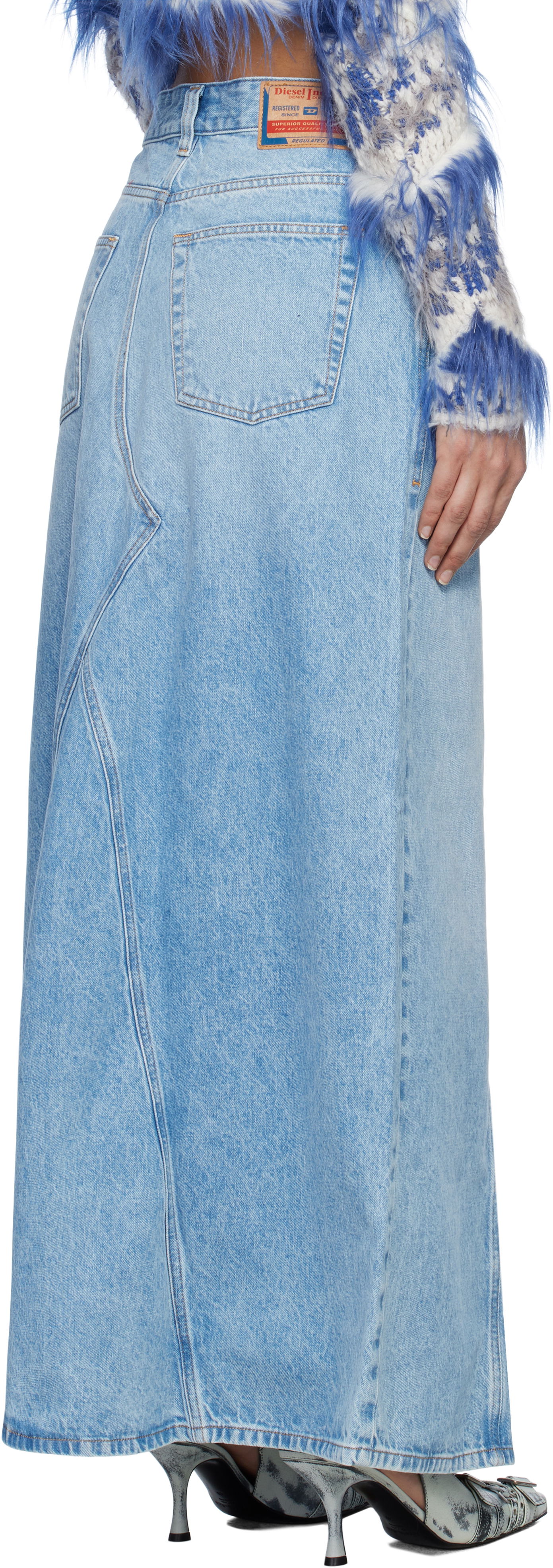 De-Pago Denim Maxi Skirt