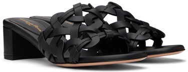 Tenisky a topánky Gianvito Rossi Amalfi Woven Leather Heeled Sandals Čierna | G10025-45RIC-CLN, 3