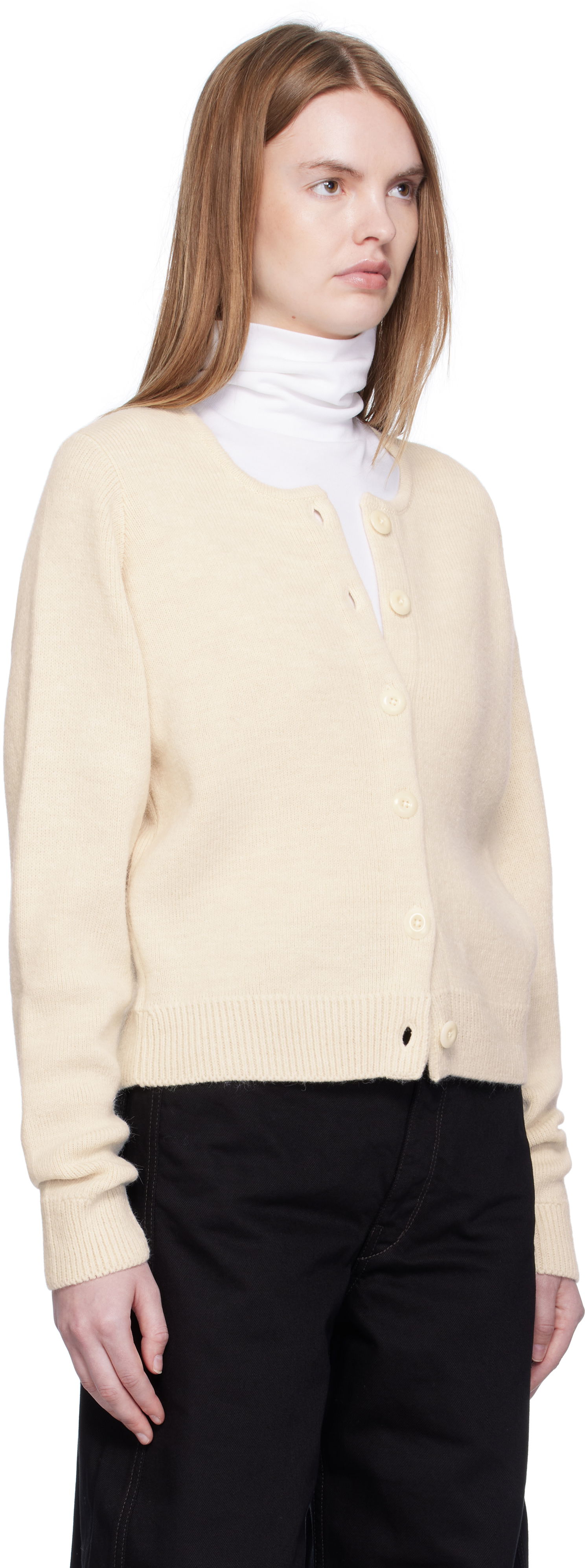 Sveter LEMAIRE Lemaire Alpaca Cropped Cardigan Béžová | TO1411 LK1028, 1