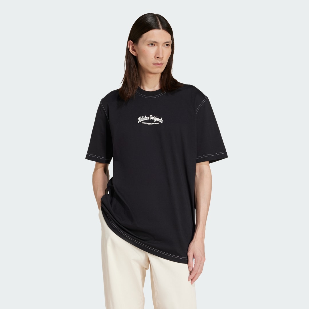 Black T-Shirt With Small Logo Print