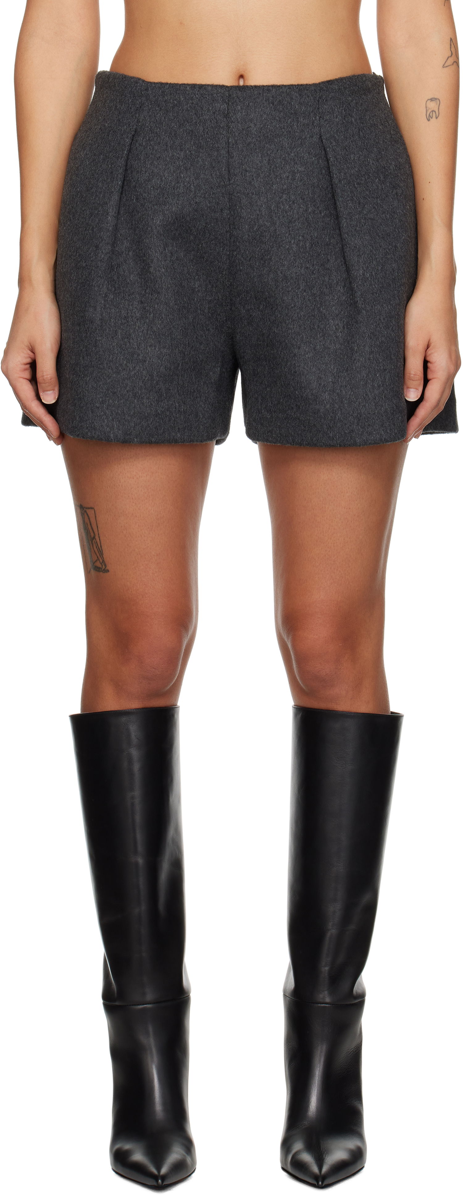 Šortky Róhe Wool Mini Shorts Šedá | 613-32-083, 0