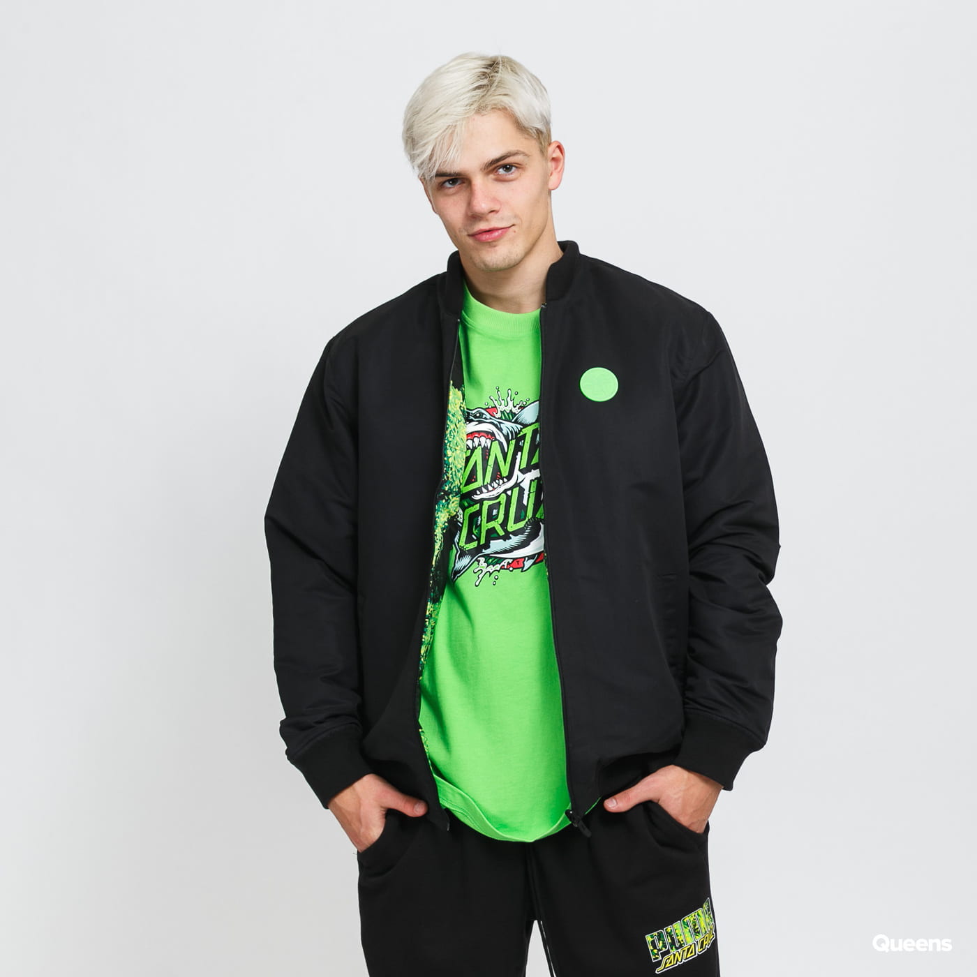 Bomber bunda Puma Santa Cruz Varsity Jacket Bomber Čierna | 532239 01, 0