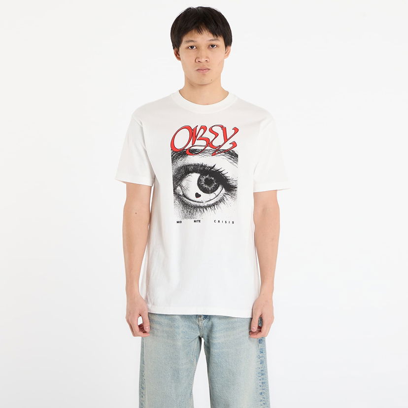 Tričko OBEY Graphic T-Shirt Midnite Crisis Biela | 167924256-VWH