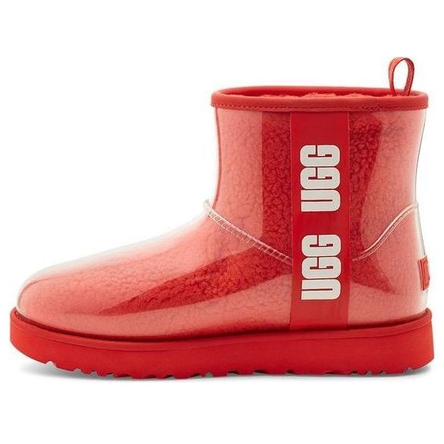 Tenisky a topánky UGG Classic Clear Mini Fleece Lined Boots Červená | 1113190-LFL