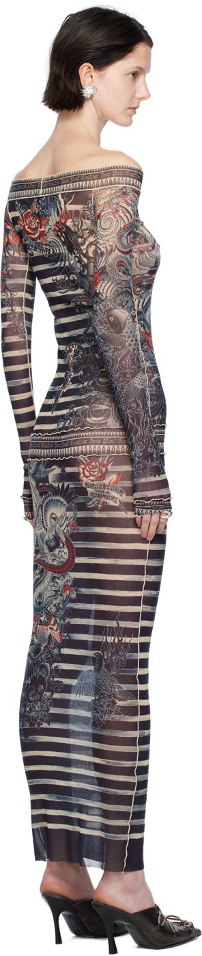Šaty Jean Paul Gaultier Mariniere Print Maxi Dress Čierna | 23/15-F-RO071-T537-595031, 2