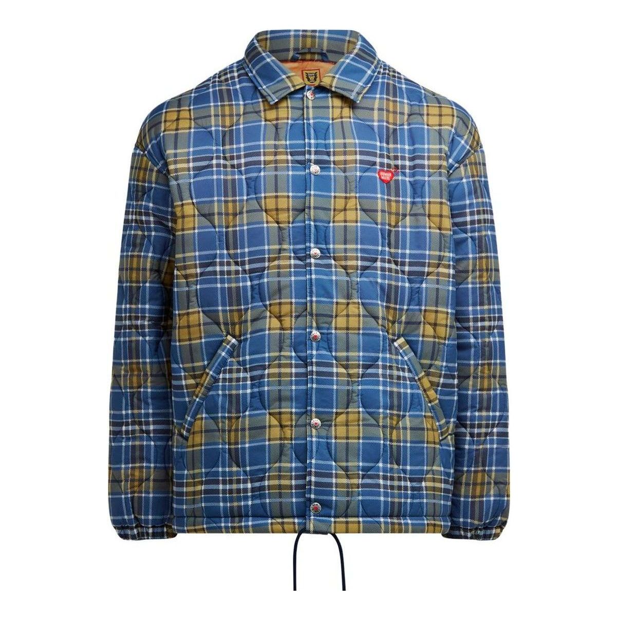 Bunda Human Made HUMAN MADE Quilted Check Coach Jacket Modrá | HM25JK005, 0