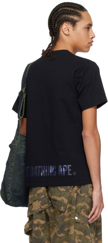 Tričko BAPE A Bathing Ape Camo Ape Face T-Shirt Čierna | 001TEK801022M, 2