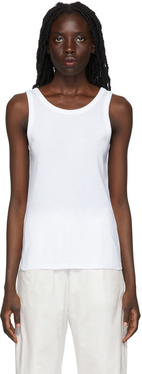 Tielko The Row Frankie Slim Tank Top Biela | 3984-K233