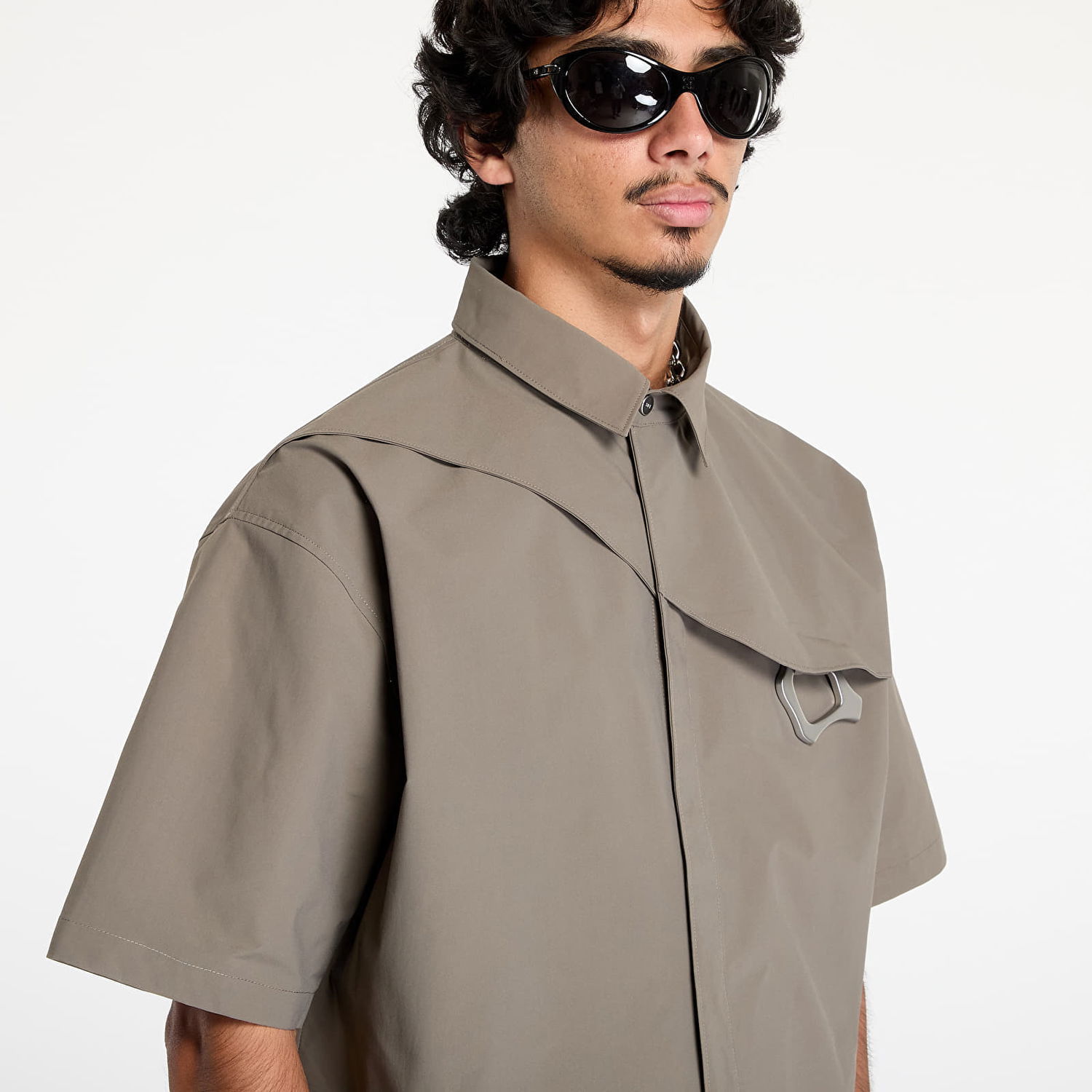 Košeľa HELIOT EMIL Nylon Shirt with Carabiner Hnedá | HE_M_05_018_P04_DG23, 1
