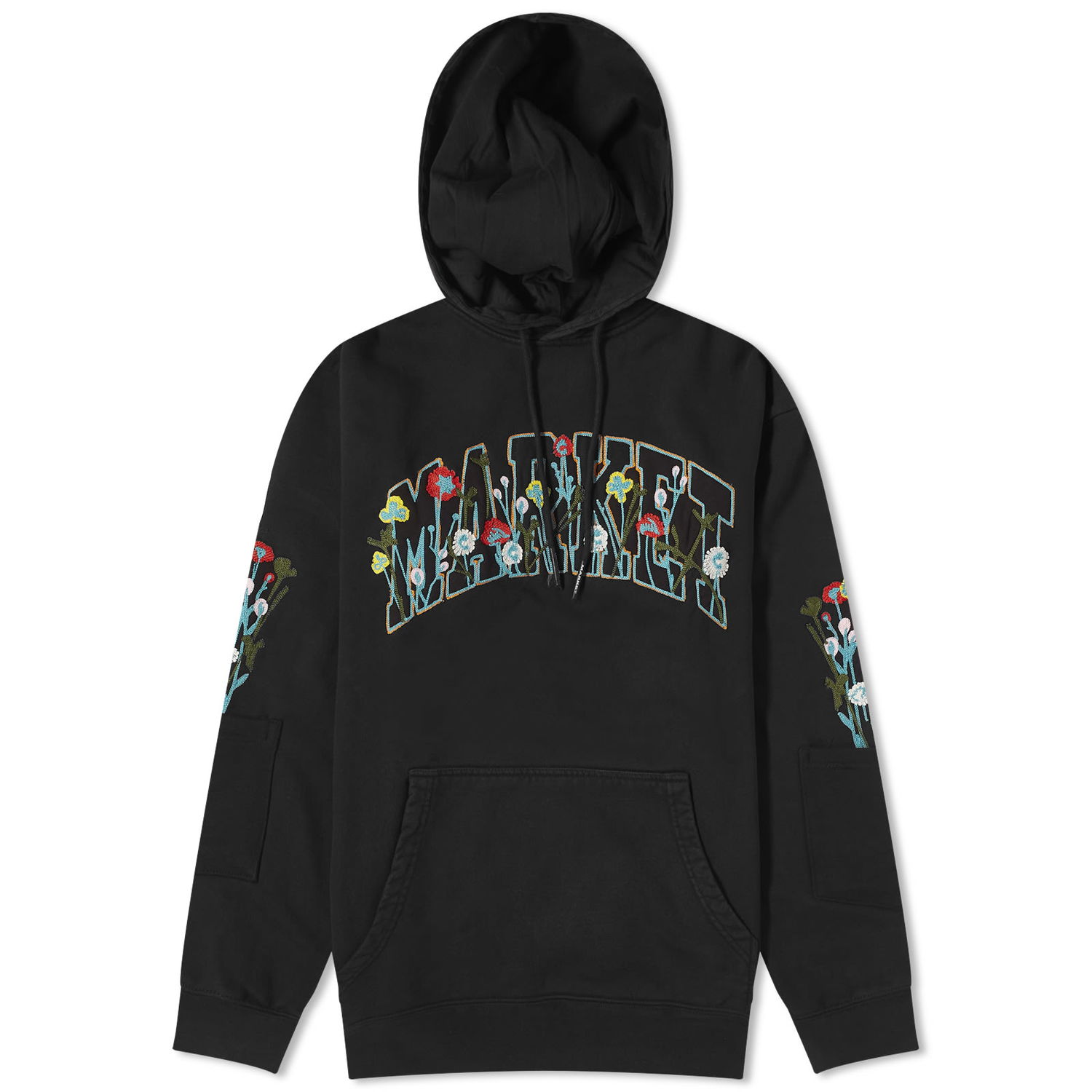 Mikina MARKET Bouquet Hoodie Čierna | 397000514-BLK, 0