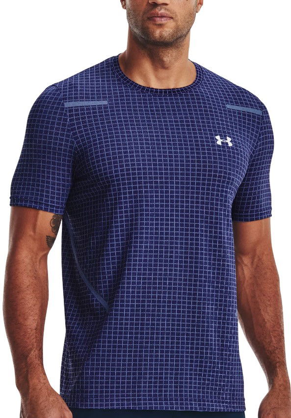 Tričko Under Armour Seamless Grid Short Sleeve T-Shirt Modrá | 1376921-468, 0