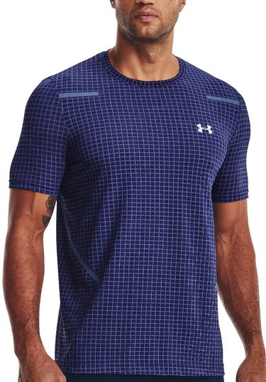Tričko Under Armour Seamless Grid Short Sleeve T-Shirt Modrá | 1376921-468, 0