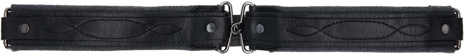 Opasok KIKO KOSTADINOV Kiko Kostadinov Inex Canvas and Leather Belt Čierna | KKAW25ACC03-119, 0