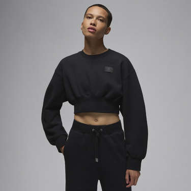 Mikina Jordan Jordan Flight Fleece Cropped Sweatshirt Čierna | FV7152-010, 3