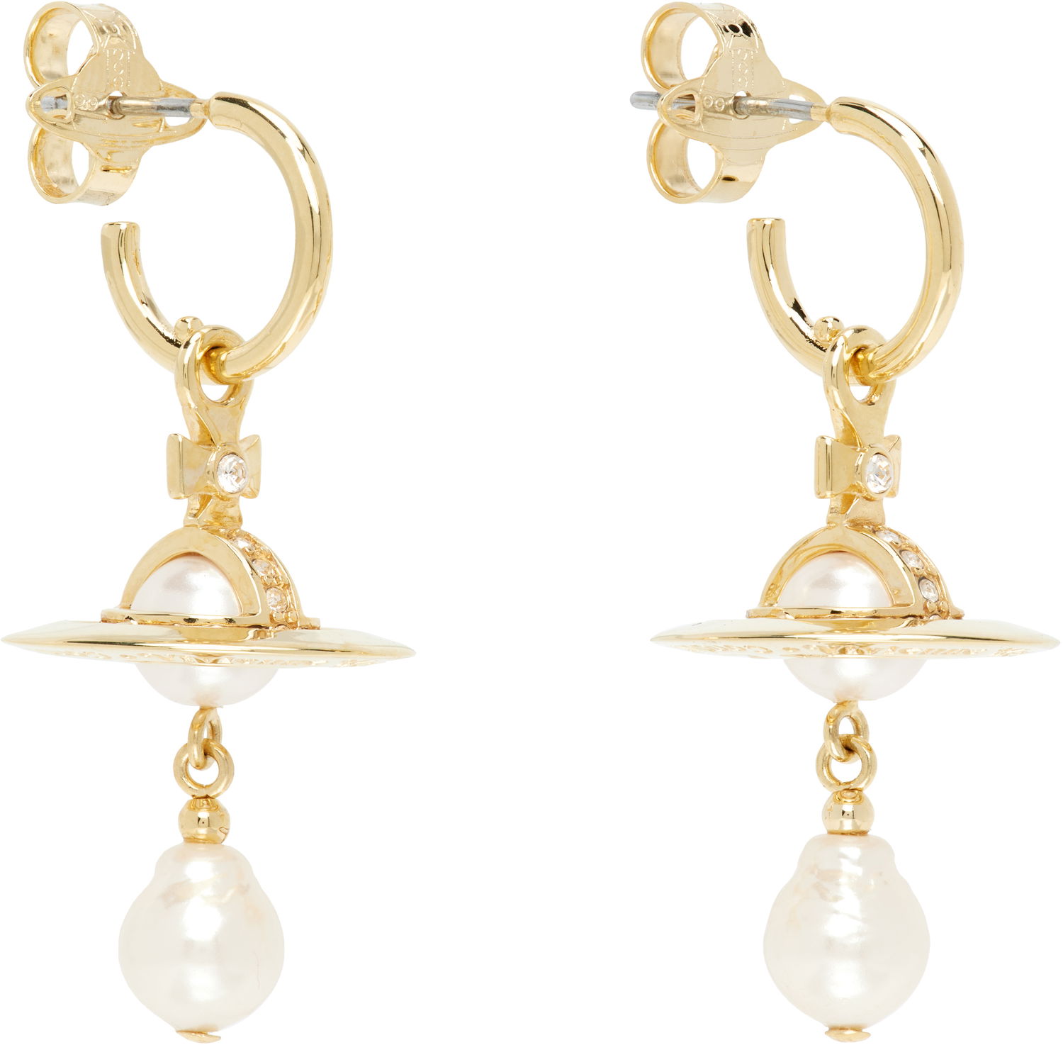 Náušnice Vivienne Westwood Vivienne Westwood Aleksa Pearl Drop Earrings Žltá | 6202016M-02R496-, 1