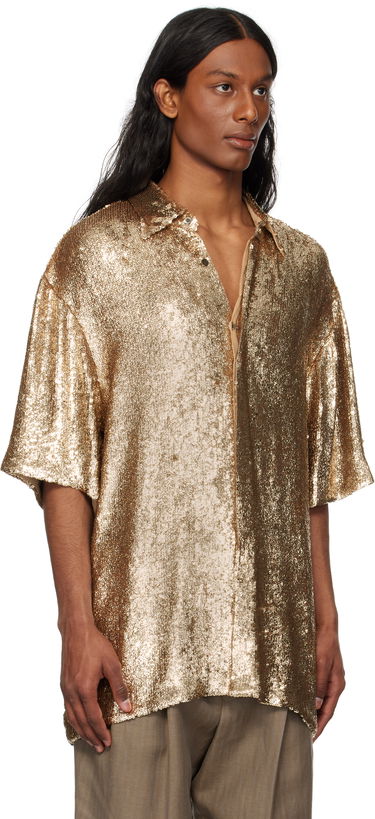 Košeľa Dries Van Noten Dries Van Noten Sequinned Shirt Metalická | 251-080751-1481, 1