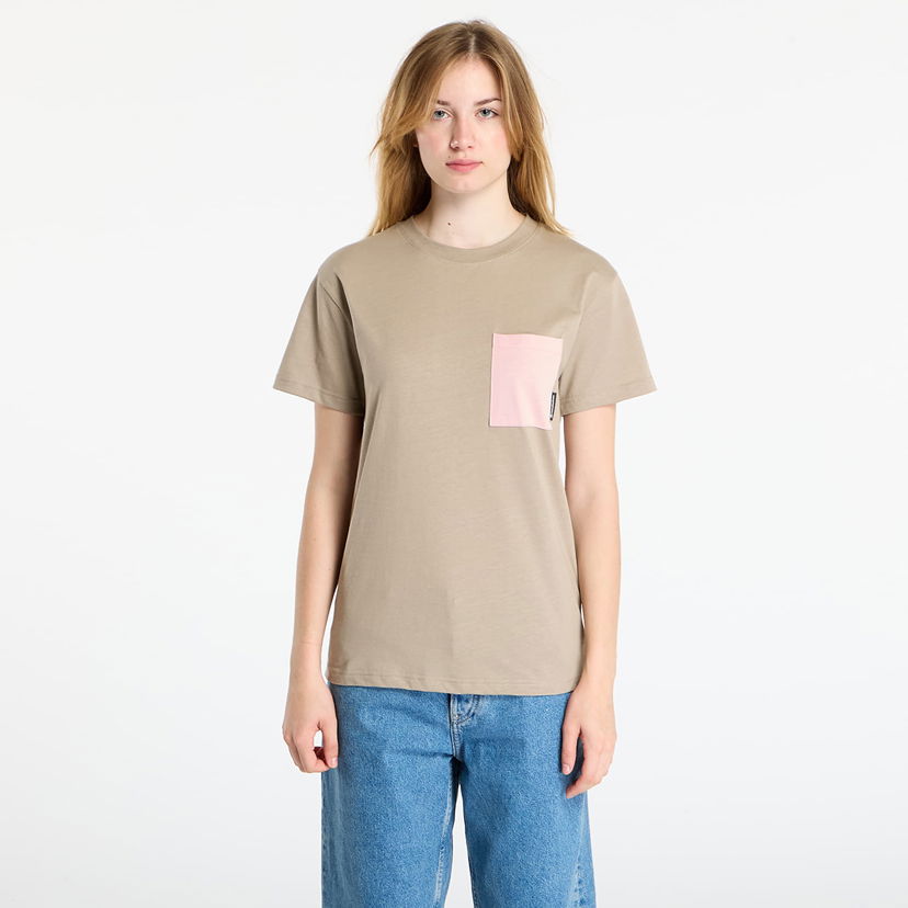 Tričko Horsefeathers Pyper Top T-shirt with contrasting pocket Béžová | SW957A