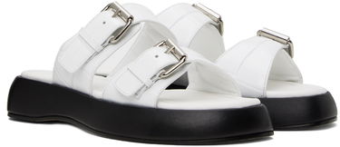 Tenisky a topánky BY FAR Wyatt Leather Platform Sandals Biela | 23SSWYSWHMCRN, 3