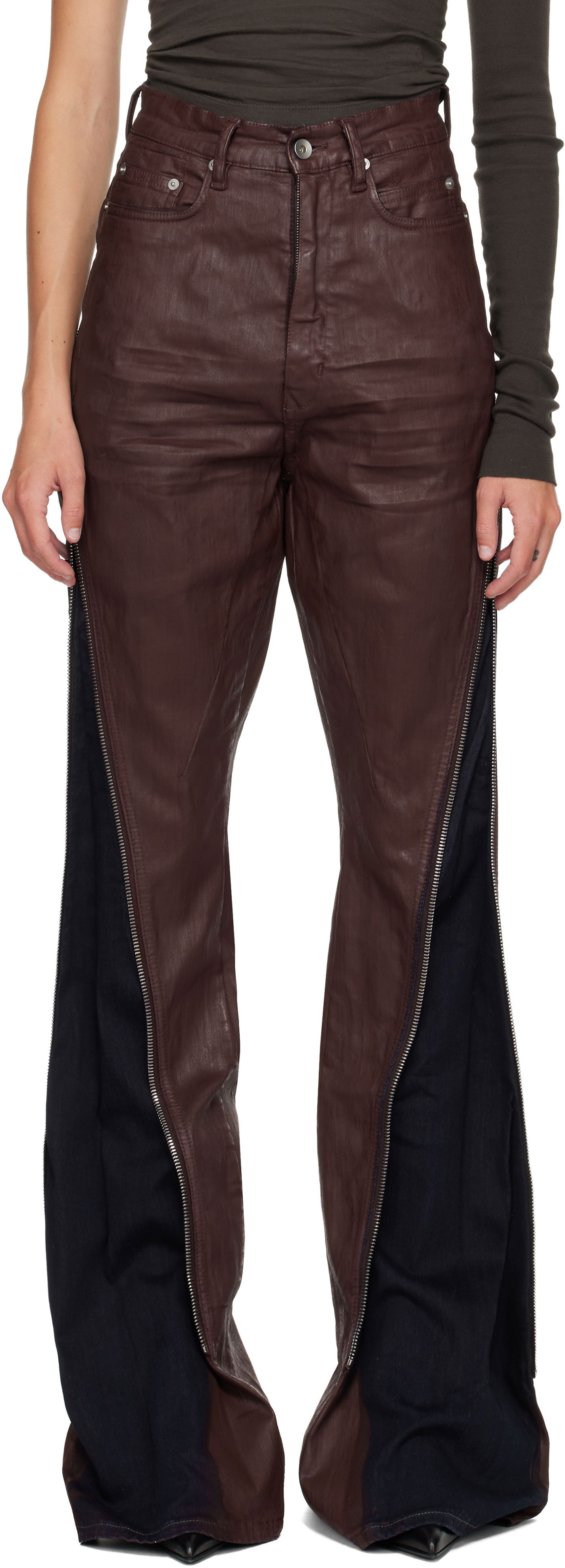 Džínsy Rick Owens DRKSHDW Concordians Bolan Banana Side-Zip Panel Jeans Rôznofarebný | DS02E7301 SDSW, 0