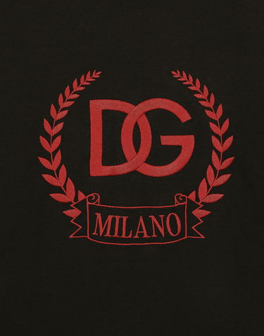Tričko Dolce & Gabbana Cotton T-shirt With Dg Milano Logo Embroidery Čierna | G8PE3ZG7J5YN0000, 3