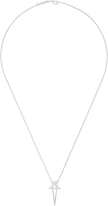 Náhrdelník Rick Owens Silver Porterville Pentagram Charm Necklace Metalická | RJ0000066 MMT, 1