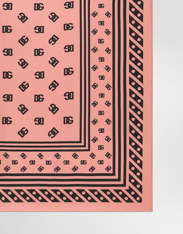 Šál Dolce & Gabbana Dolce & Gabbana Silk Twill Foulard With All-over DG Logo Print (70x70) Ružová | FN092RGDB7ZH2VAN, 1