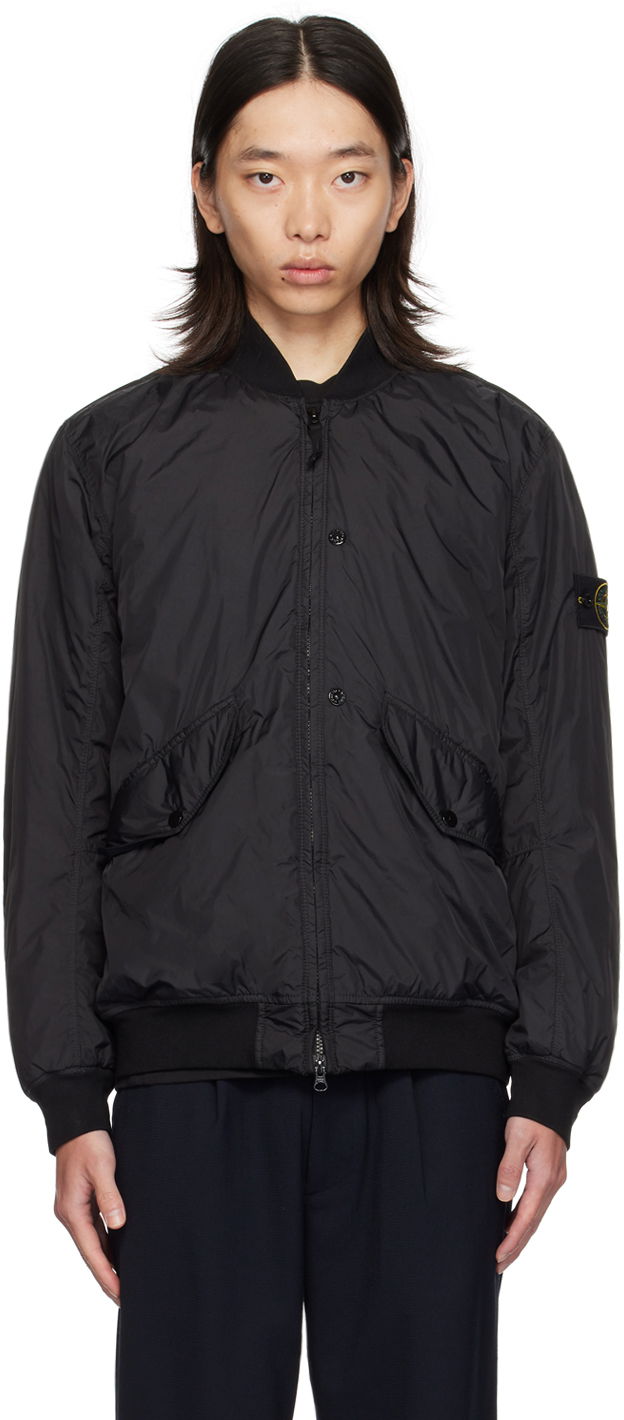 Bomber bunda Stone Island Black Wind-Resistant Bomber Jacket Čierna | 811540923, 0