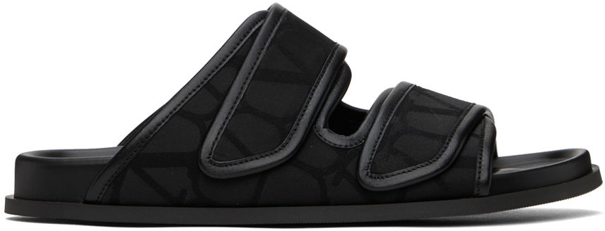 Tenisky a topánky Valentino Garavani Toile Iconographe Sandals "Black" Čierna | 4Y2S0H86IDQ, 0