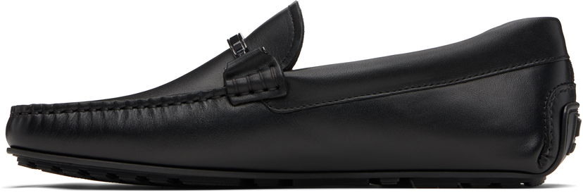 Tenisky a topánky BOSS Leather Loafers with Branded Hardware Čierna | 50548100