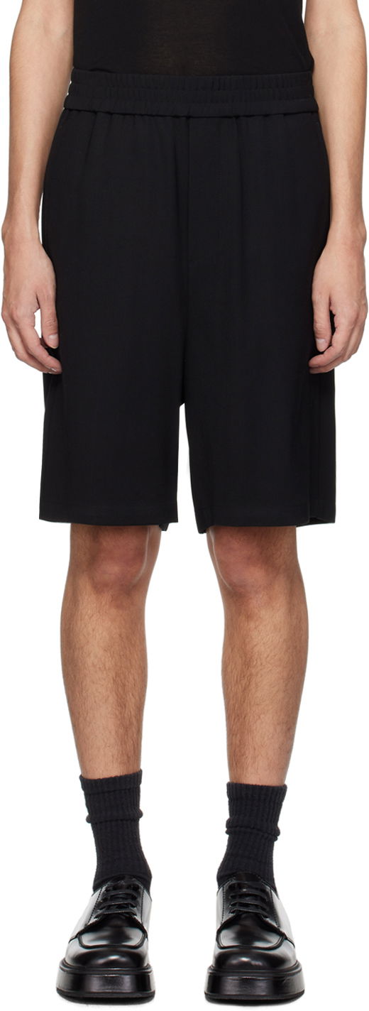 Šortky AMI Elasticized Waist Shorts Čierna | HSO306.VI0007