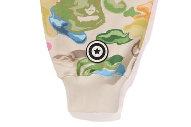 Mikina BAPE Art Camo Shark Full Zip Hoodie Zelené | 0ZXSWM115055L-MLT, 3