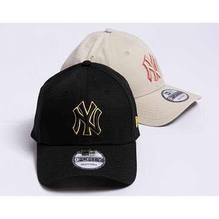 9FORTY MLB Team Outline New York Yankees Black / Pineapple One Size