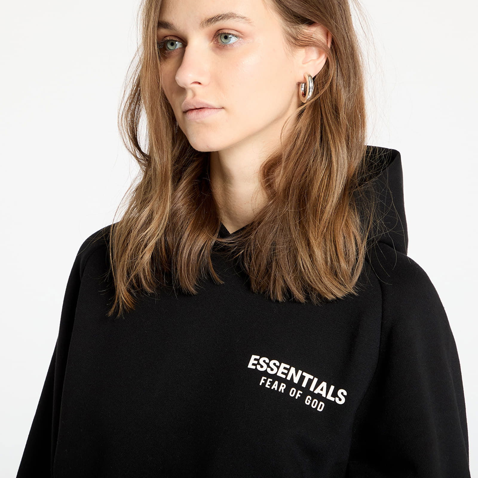 Essentials Fleece Cropped Hoodie