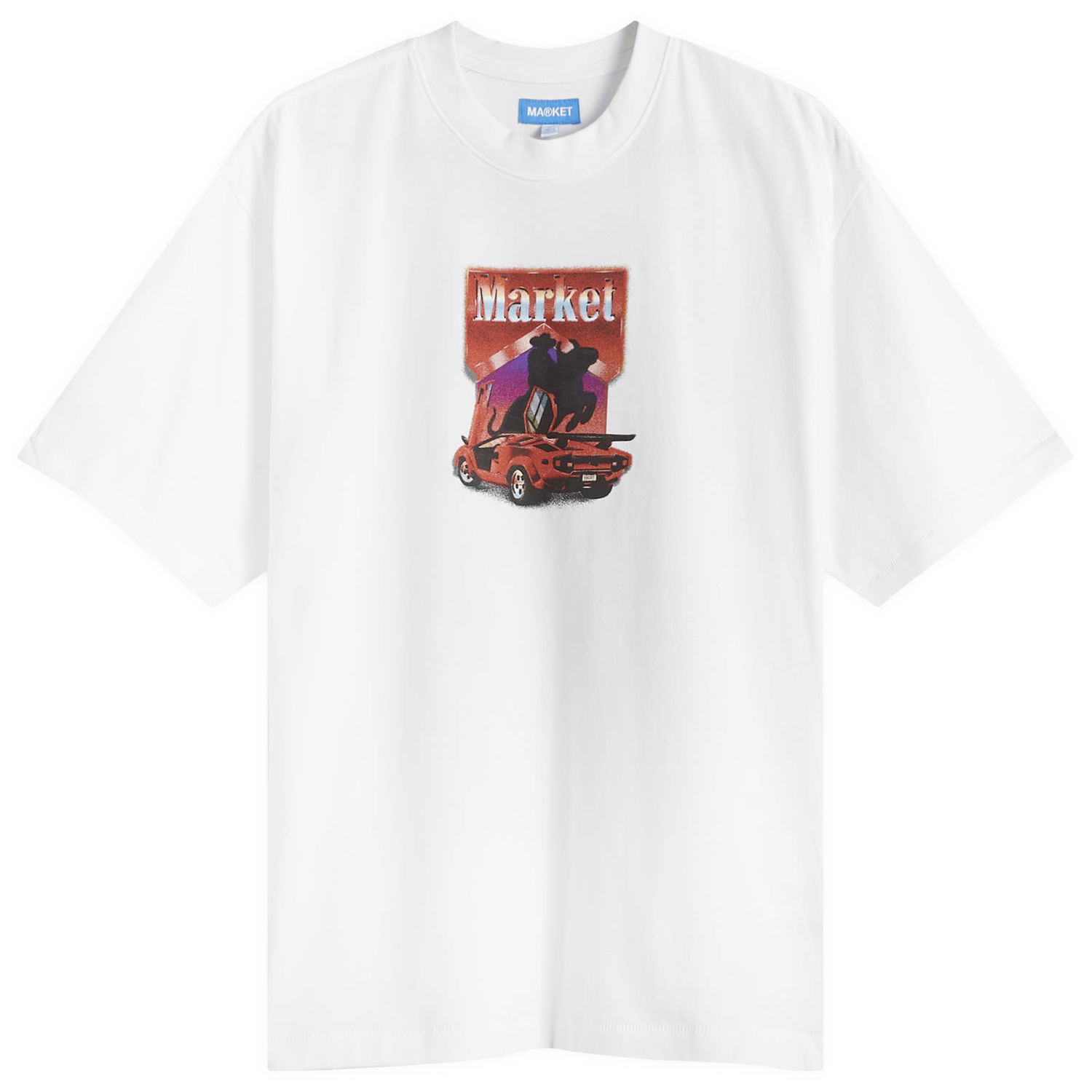 Tričko MARKET Bullrider Graphic Biela | 399001939-WHT, 0